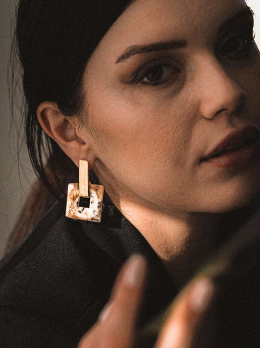 Yellow Trezza Earrings